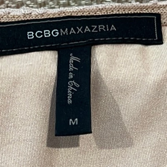 BCBGMaxAzria beige Lace Slipon Dress size medium - Picture 12 of 14